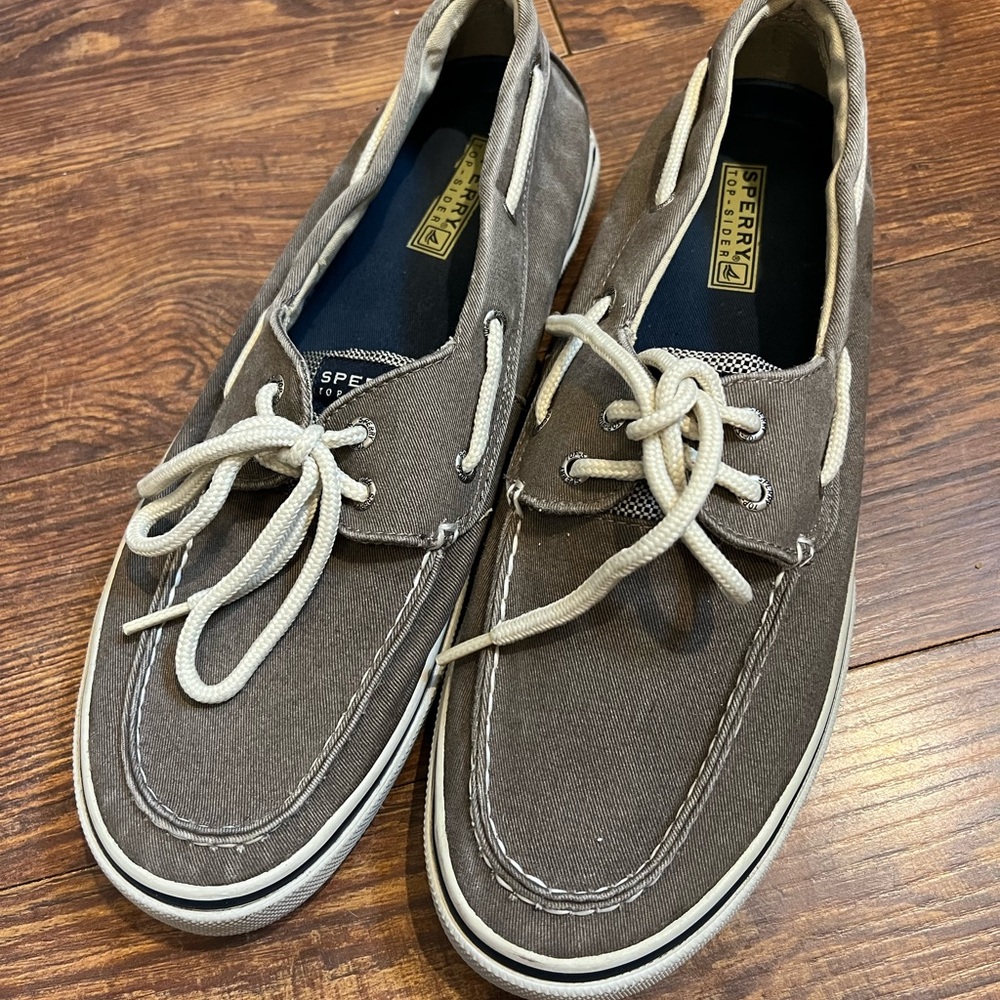 Gray Sperry Top Siders